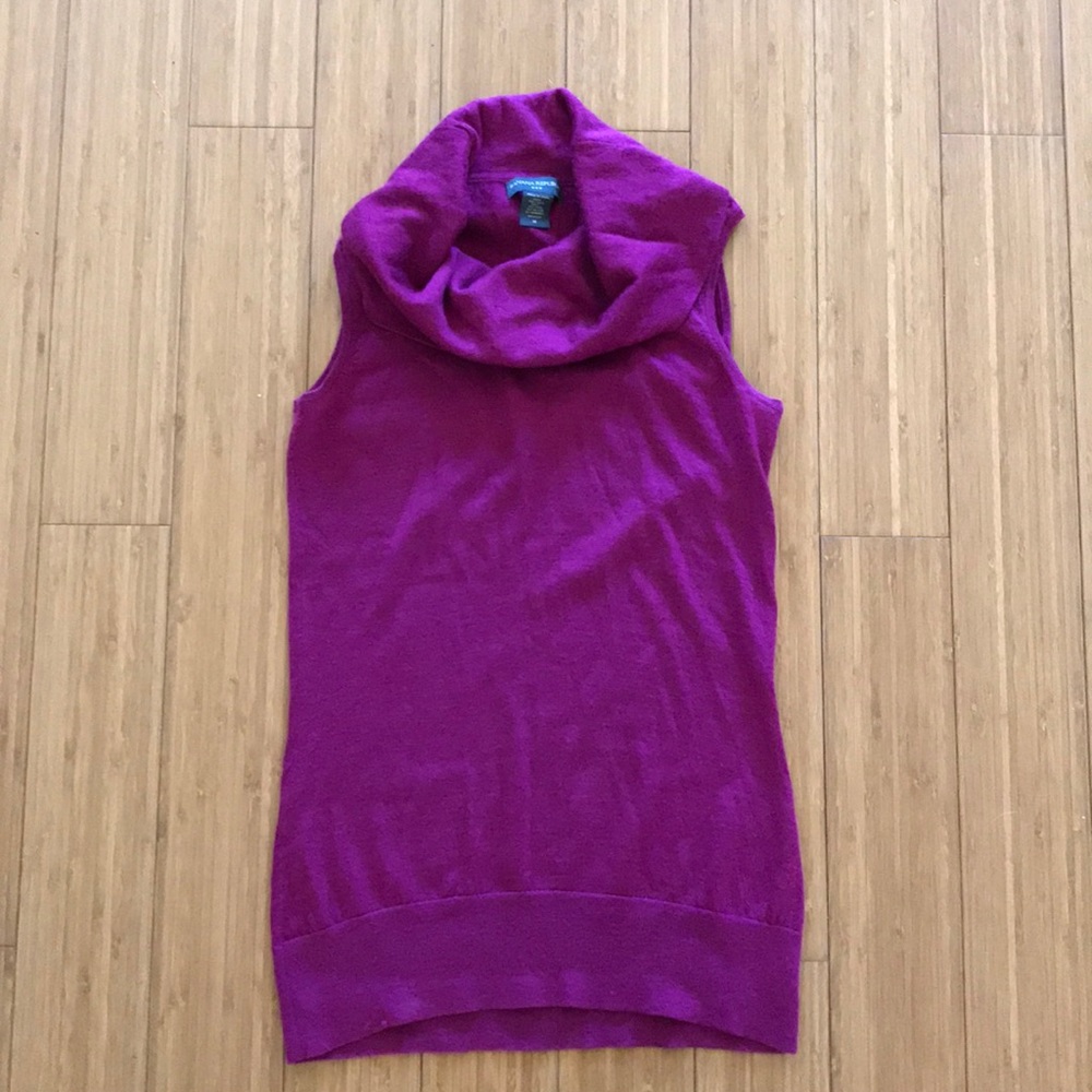 Banana Republic cowl neck sleeveless wool sweater